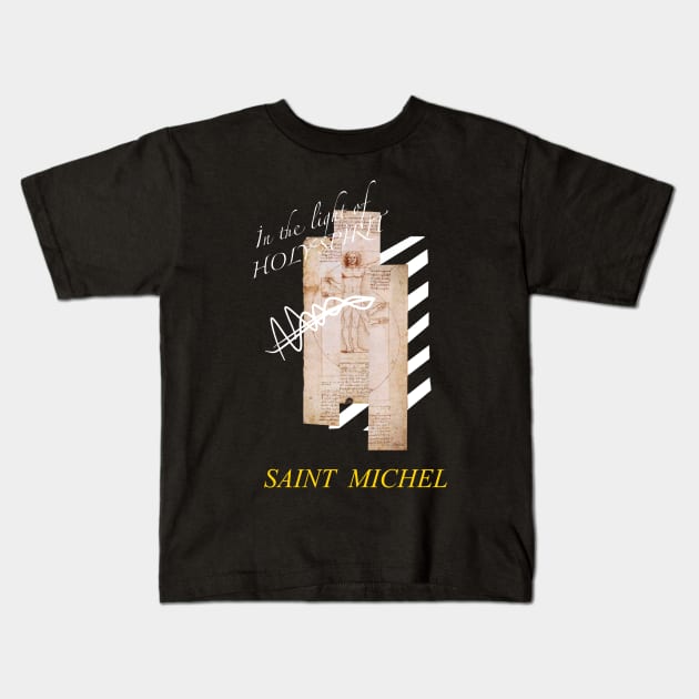 Saint michel da vinci Kids T-Shirt by Fsngarage